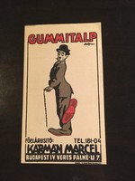 Gumitalp Chaplin illusztrációs - Számolócédula