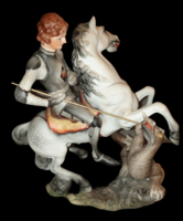 Emil Cretu, poema artistic biscuit porcelain dragon slayer