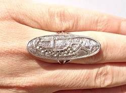 Mintás ezüst gyűrű