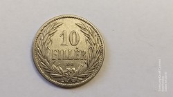 1894 évi Ferenc József 10 fillér pénzérme