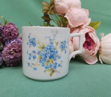 Gyönyörű MZ ritka nefelejcses virágos  porcelán csupor