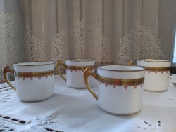 Hüttl Tivadar porcelán kávés csészék 1916-ból