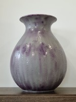 Impressive size, decorative applied art ceramic floor vase-steuler