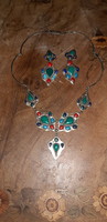 Antique Mexican native necklace set