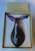 Nyaklánc muránói üveg medállal díszdobozban