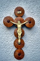 Antik, reneszánsz Jézus Krisztus a kereszten, 55 cm-es kereszttel, az 1910-es évekből. Feltámadást