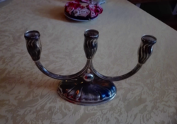 Silver plated candlestick with 3 branches