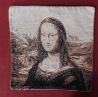 Mona Lisa gépi gobelin díszpárna huzat (L2116)