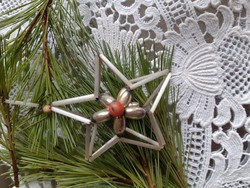 Old gablonz christmas tree decoration with stars