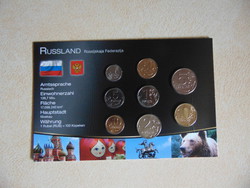 Oroszország 8 darab érme bliszterben