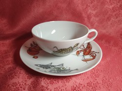 Porcelain coffee cup with saucer, 3 pairs