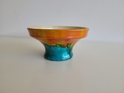 Old retro handicraft ceramic marked ikebana vase michael bela mid century flowerpot