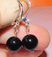 Onix mineral sphere earrings