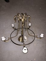 Beautiful brass 5 agu chandelier, covers are flawless