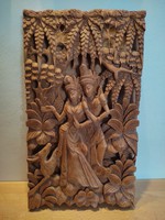 Large wood carving in Southeast Asia