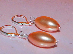 Champagne fresh shiny shell pearl pearl earrings