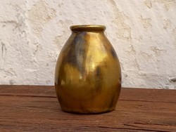Art deco_zsolnay vase with shield seal, eosin glaze_rare color_repaired