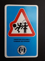 Régi Kártyanaptár 1987 - Fokozottabb Figyelemmel A Gyermekek Testi Épségére - Retró Naptár