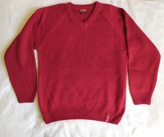 AbOriginal piros V kivágású férfi sportos pulóver eladó! L-es