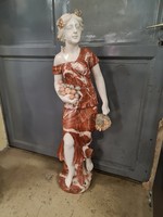 Antik márványszobor nő alak kezében szőlőfürttel,bor, szüret ábrázolás