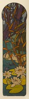 Alphonse mucha - stained glass design for the fouquet jewelry store - reprint