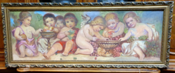 VERESS ZOLTÁN (1868-1935) puttók angyalkák szőlőfürtökkel