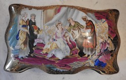 Sevres Large Scenic Hand-painted Porcelain Box with Gilded Metal Fittings
