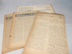 Dohányjövedéki körrendelet kézirat 1905 , Dohányárus hivatalos lapja , nyomtatvány és