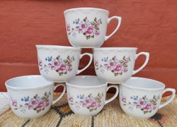 6 pcs kahla fabulous peach blossom 3 dl cups cocoa mugs nostalgia porcelain for sale