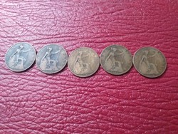 1913,14,16,17,18 1 Penny LOT