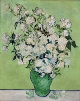 Vincent van Gogh -Rózsák zöld vázában - reprint