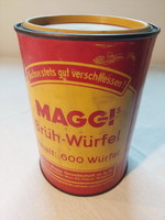 Maggi soup cube is a large metal box from the time between the two world wars