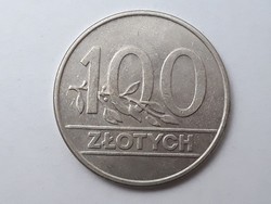 Lengyelország 100 Zloty 1990 érme - Lengyel 100 ZL 1990 külföldi pénzérme