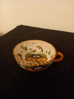 Murano porcelain cup with Italian folk pattern, floral decor
