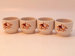 Plain panni patterned egg holder or short drink glasses 4 pieces in one