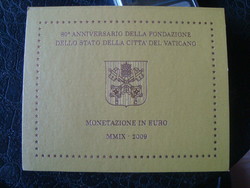 Vatikán euro forgalmi sor 2009