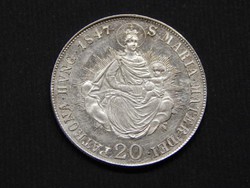 Ezüst 20 krajczár 1847 Körmöczbánya, kiemelkedő állapotban - ingyenes posta