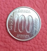 Yugoslavian 100 Dinars 1989