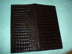 Vintage brown crocodile leather wallet