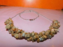 3 Row Twisted Jasper Mineral Stone Necklace 60cm 2020 Fashion Color: Reed Colors