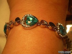 Italian goldfilled crystal heart bracelet