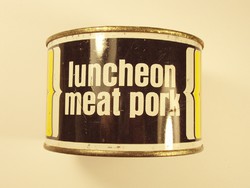Retro tin can tin can - luncheon meat pork - lentil meat - Czechoslovakia - 1980s