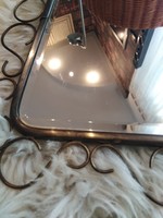 Copper framed, mirrored mirror - vintage character