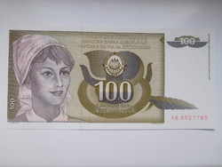 Jugoszlávia 100 dinár 1991 UNC