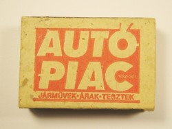 Retro advertising matchbox - car market - 1970s-1980s