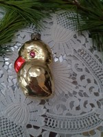 Old glass Christmas tree decoration, parrot