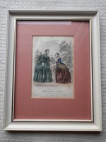 French fashion picture framed in 1852