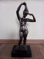 Turcsányi Árpád bronzírozott akt szobor