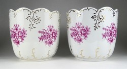 1H431 Nagyméretű Hollóházi porcelán kaspó pár