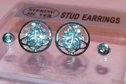 Beautiful sparkling cubic zirconia stone white gold gold filled earrings